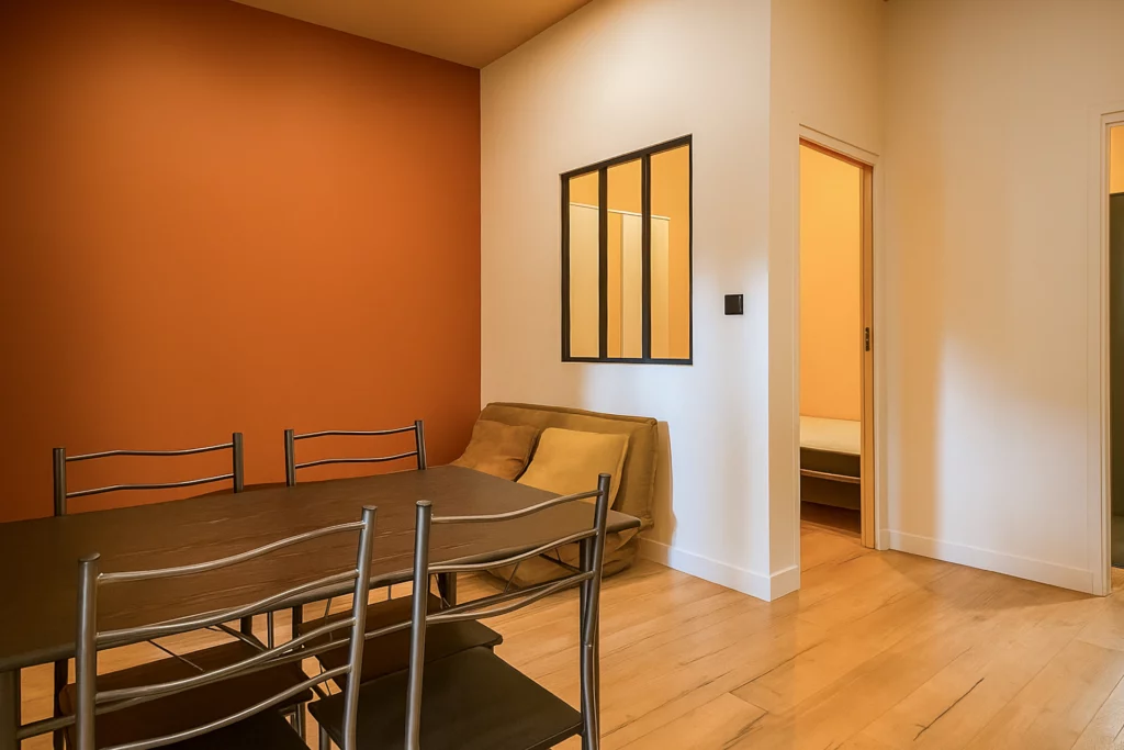 Salle à manger de l'appartement à gagner sur le site Gagne ton Toit